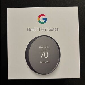 Google Nest thermostat. Charcoal. New, sealed.